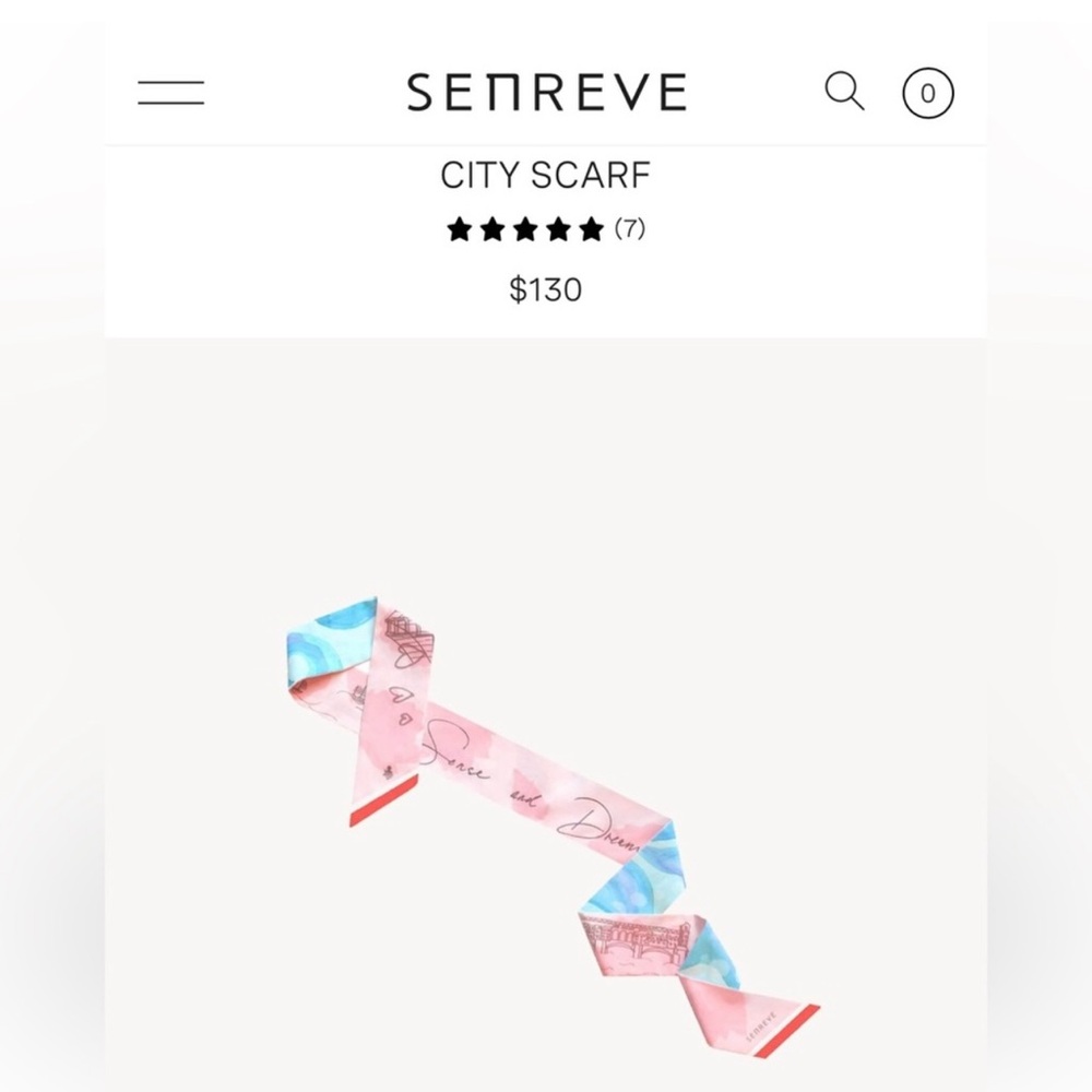 Senreve City Scarf in Pink and Blue